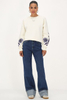 Wholesale Custom Off-Shoulder Oversized Sweatshirt with Embroidery