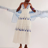Wholesale Customized Floral Embroidery Maxi Dress