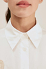 Women's Cotton Sunflower Crochet Applique White Shirt Manufacturer
