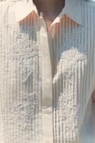Custom Wholesale Casual Shirt with Beaded Chest