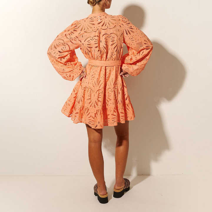 Wholesale Customized Embroidered Lace Mini Dress