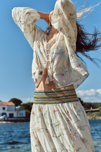 Custom Wholesale Blouse With Floral Embroidery
