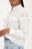 Custom Wholesale Blouse With Embroidery And Ruffled Collar