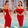 Women's Off Shoulder Sleeveless Cocktail Party Ruched Bodycon Mini Dress 