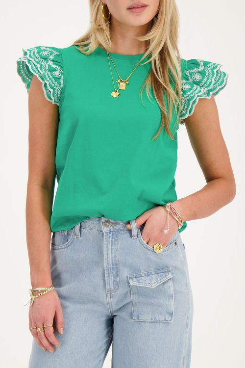 Wholesale Custom T-shirt with embroidery sleeves