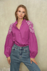 Wholesale Customized Women's Cotton Embroidery Shirt
