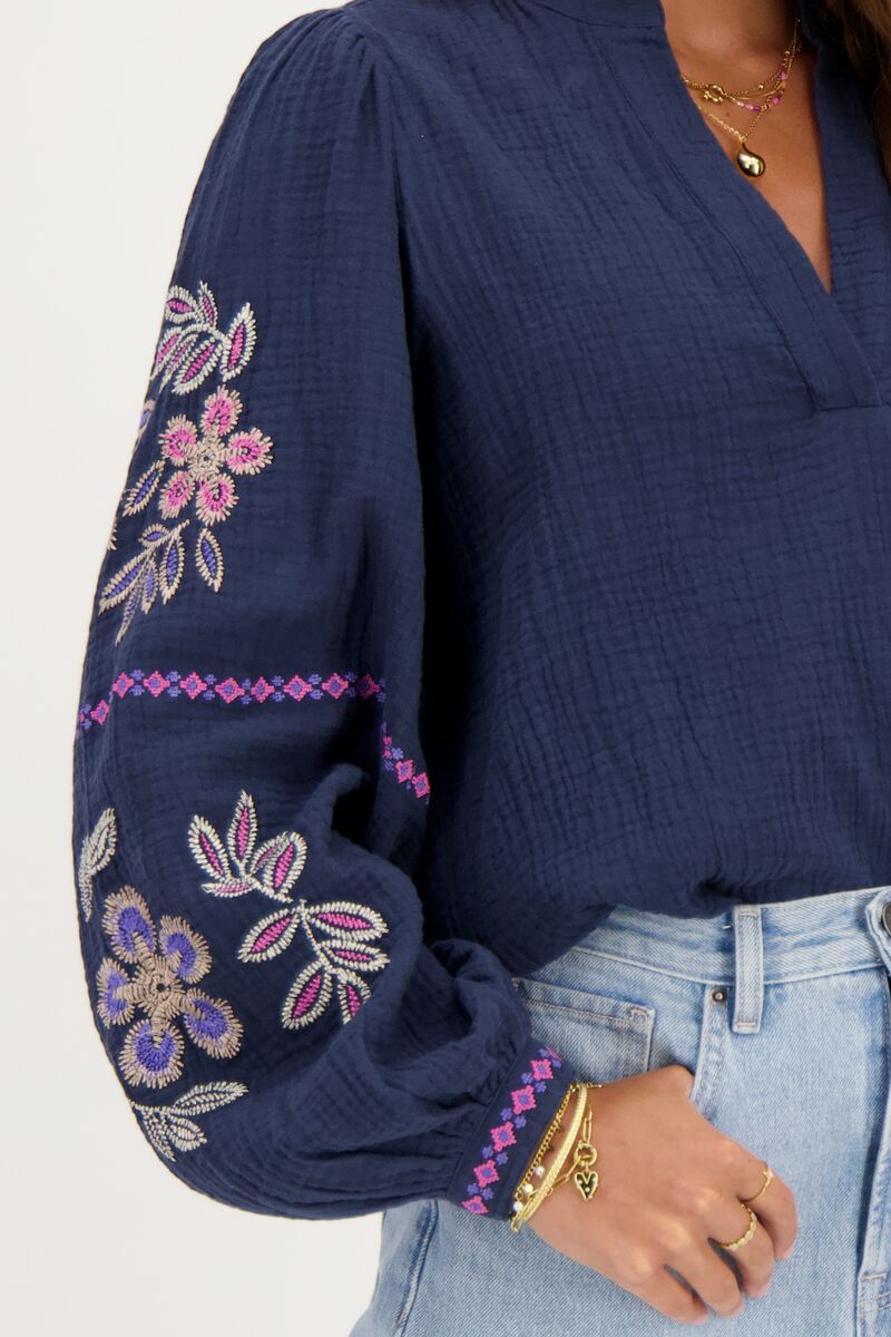 Wholesale Custom Blouse with Embroidery