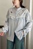 Wholesale Custom Embroidered Striped Blouse Shirt