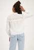 Custom Wholesale Blouse With Embroidery And Ruffled Collar