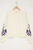 Wholesale Custom Off-Shoulder Oversized Sweatshirt with Embroidery