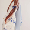 Wholesale Customized Floral Embroidery Maxi Dress