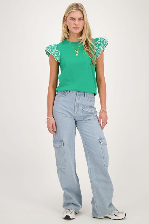 Wholesale Custom T-shirt with embroidery sleeves