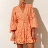 Wholesale Customized Embroidered Lace Mini Dress