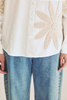 Women's Cotton Sunflower Crochet Applique White Shirt Manufacturer