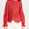 Wholesale Customized Women's Sleeves Blouse with Laser Embroidery