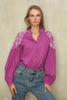 Wholesale Customized Women's Cotton Embroidery Shirt