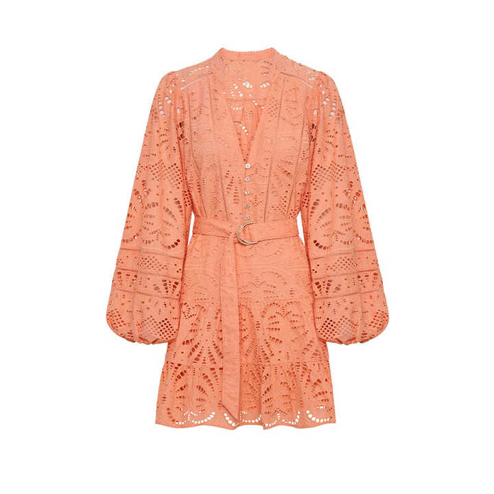 Wholesale Customized Embroidered Lace Mini Dress