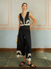 Customized Wholesale Embroidery Sleeveless Zipper Pants Set