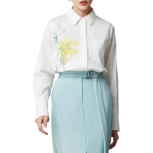 Women's Floral Print Collar Shirt