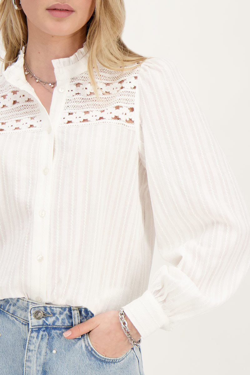 Custom Wholesale Cotton Jacquard Shirt with Flower Tape