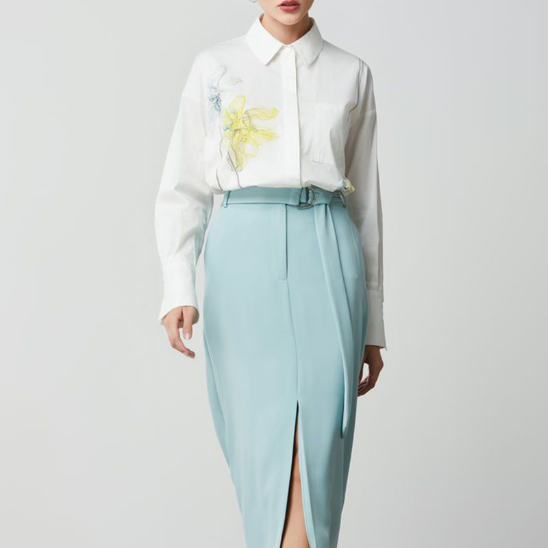 Women's Floral Print Collar Shirt
