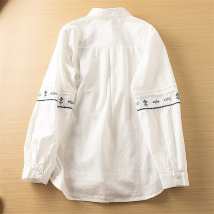 Wholesale Customized Geometric Pattern Embroidered Blouse