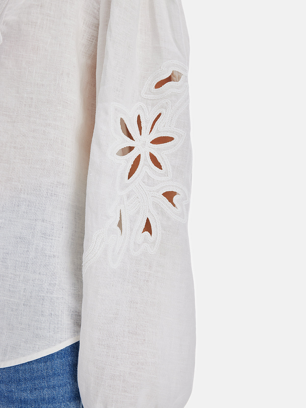 Custom Wholesale Relaxed Embroidered Hollow-Out Top