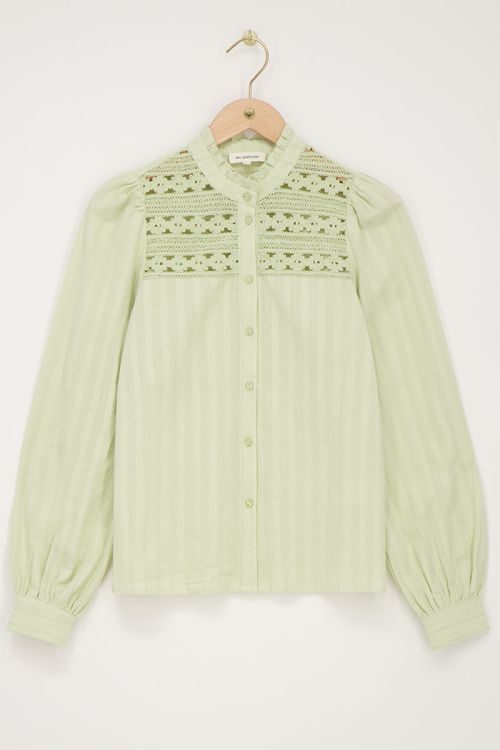 Custom Wholesale Cotton Jacquard Shirt with Flower Tape