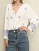 Wholesale Customized Women's Geometric Embroidery Blouse