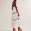 Wholesale Customized Floral Embroidery Maxi Dress