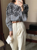 Customized Wholesale Hallow Out Flower Embroidery Shirt